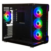 PERFORMAX Warmech 850W 6x RGB Siyah Temp. Cam (Psu Yok) ATX Kasa - 1